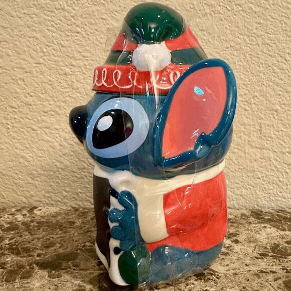 Elf Stitch Holiday Mug & Lid Disney Parks Lilo & Stitch NEW NIB Christmas Santa - Picture 3 of 15